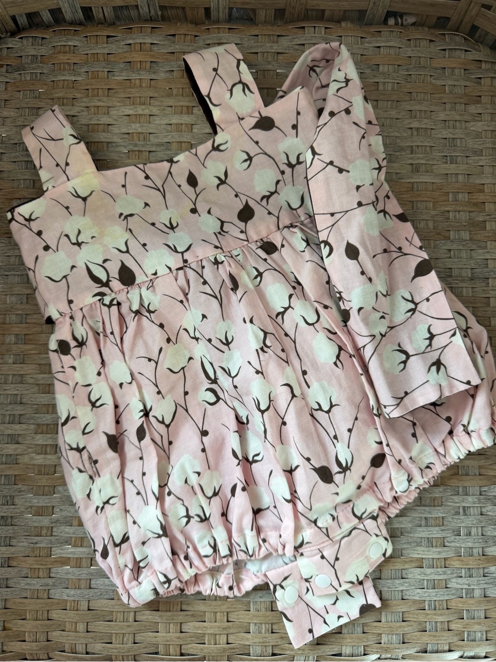 Isabel Garreton Pink Magnolia/Floral Baby Girl Bubble, 3 months